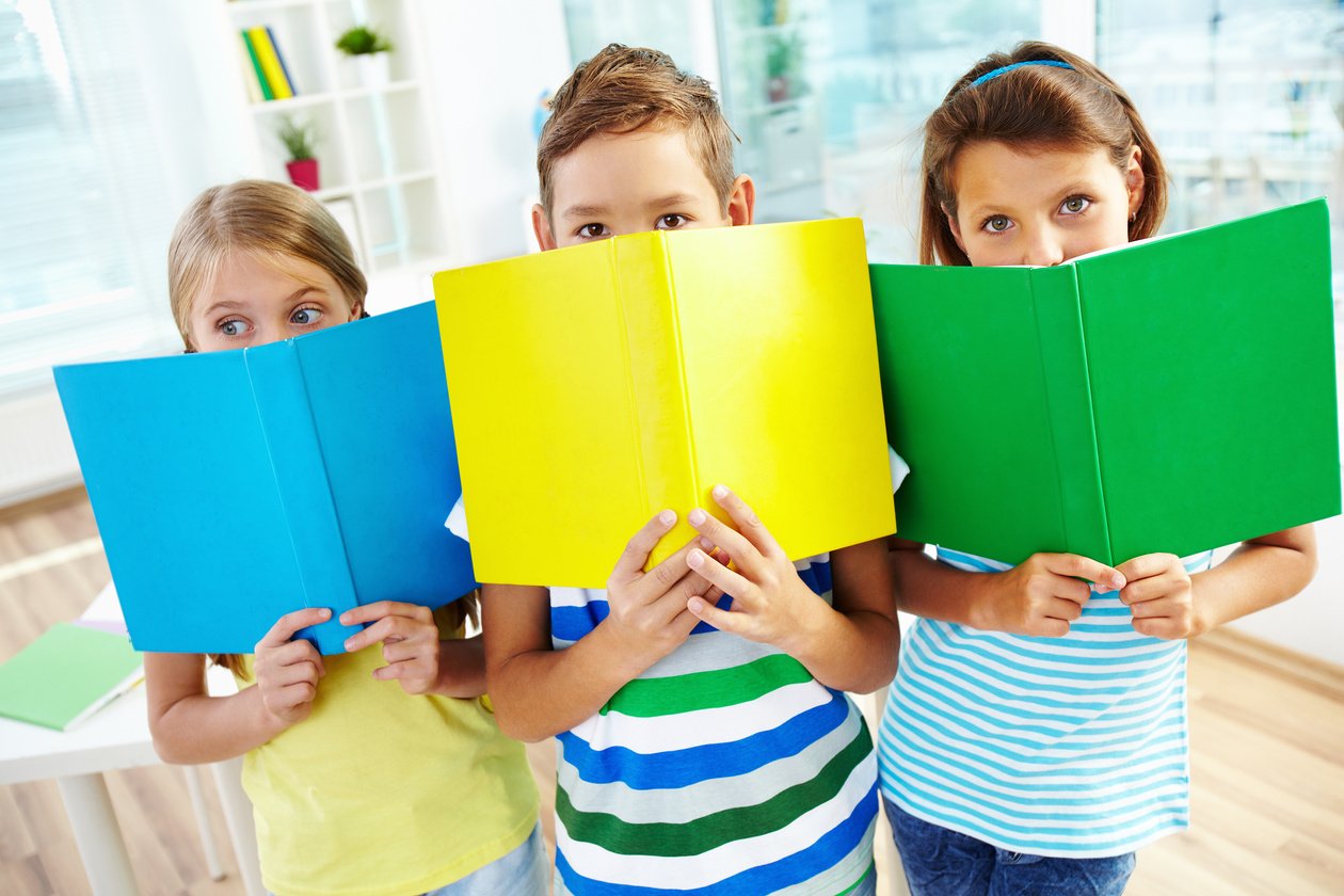 Schoolchildren with Books